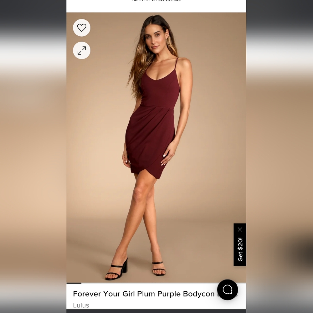 Lulu's Size Small Forever Your Girl Plum Purple Bodycon Dress size small